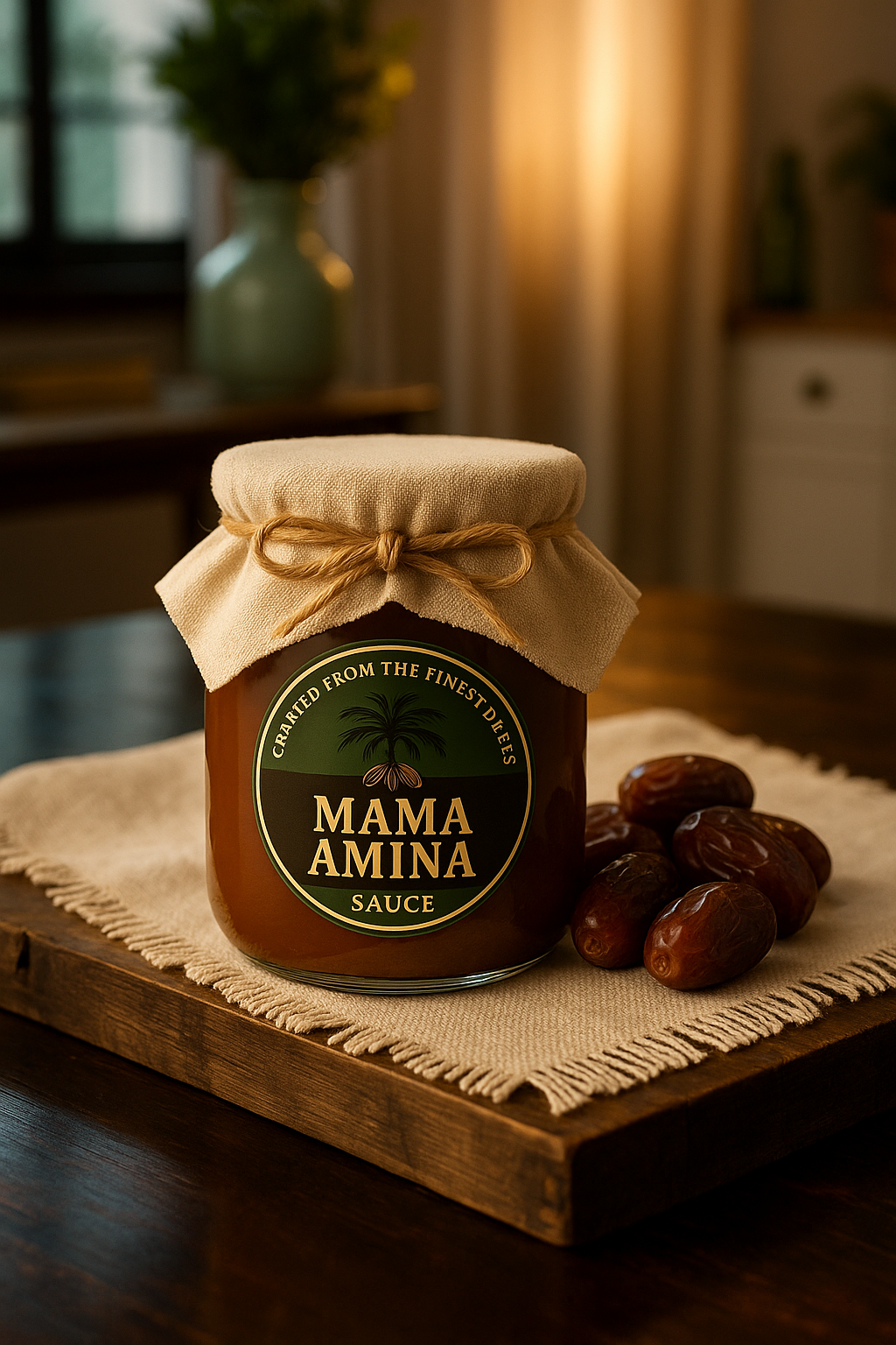 Mama Amina date sauce jar — launch day